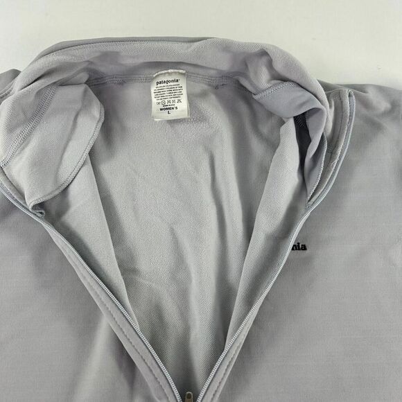 VTG Patagonia Cycling Pullover Jersey Jacket Womens Large Made USA 1/2 Zip Gray - Picture 8 of 10